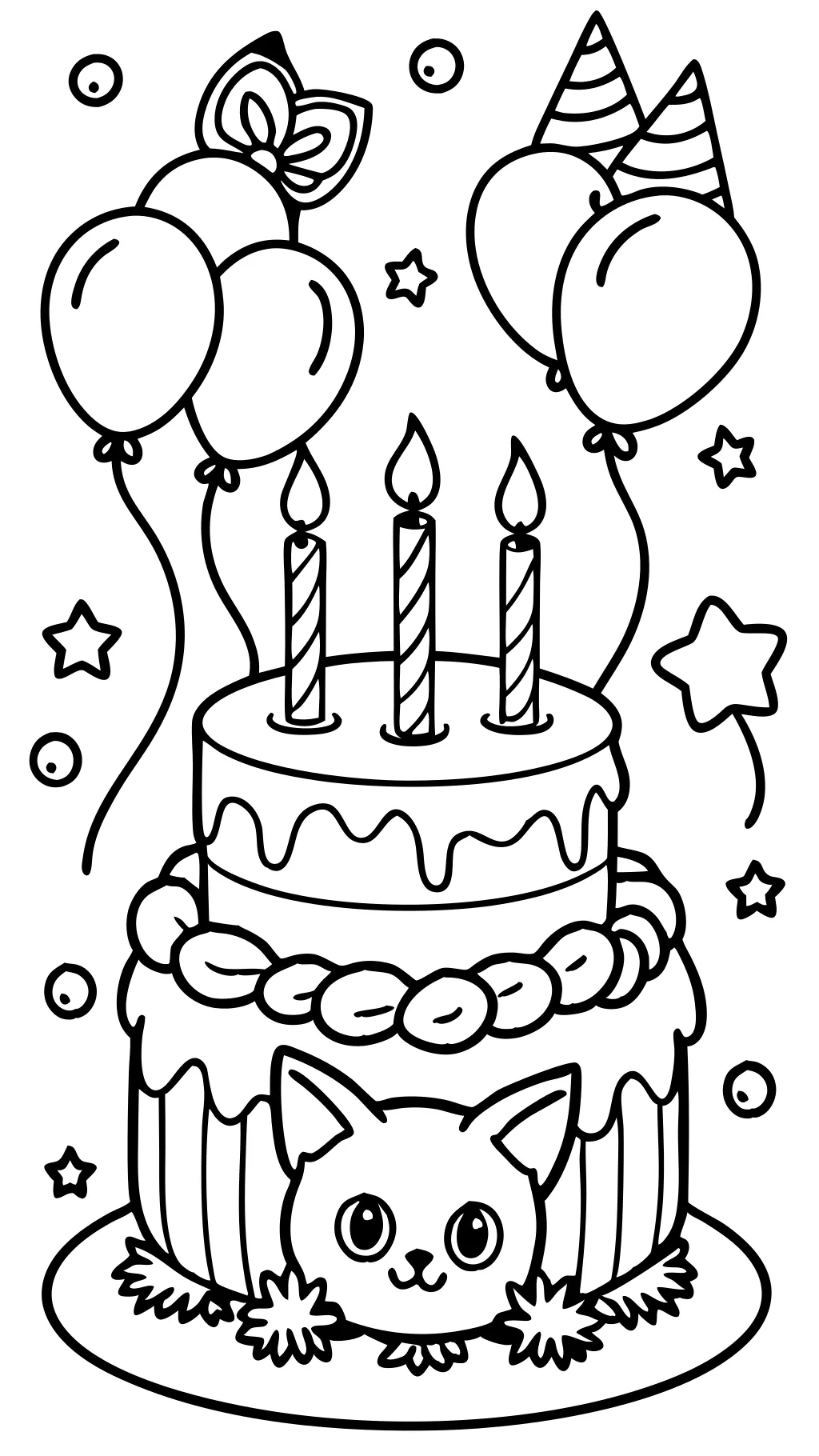 coloring pages birthday card